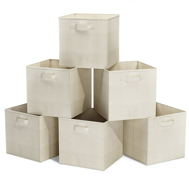 ClosetMate Foldable Cube Storage Bins - 6 Pack - Fabric Cubes Are ...