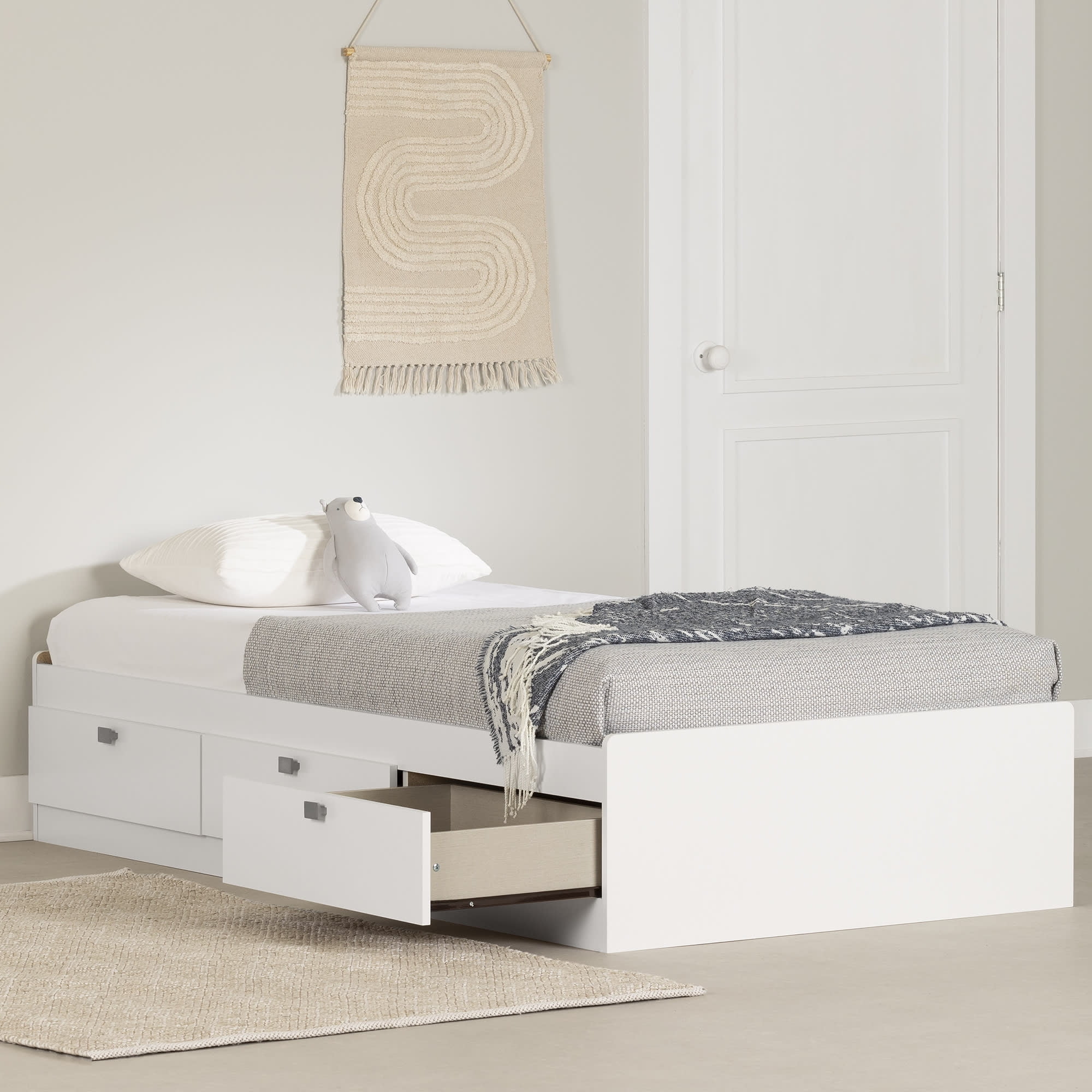 Buy South Shore Spark Contemporary 3Drawer Storage Bed, Twin Size, White Online at Lowest Price