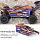 thumbnail image 4 of 1/10 RC Rally Car Shell RC Accesorio para DHK 8133/8131/8138 (Naranja Azul), 4 of 8