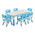 thumbnail image 2 of BeesClover Ensemble de Table pour Enfants à Hauteur Réglable et 6 Chaises, Bureau Ergonomique Multifonction pour 2 à 10 Ans, Supporte jusqu'à 300 Lb, Parfait pour les Salles de Classe, les Garderies, 2 of 9