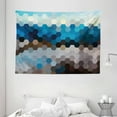 thumbnail image 1 of Geometric Tapestry, Modern Hexagonal Fractal Puzzle Stylized Defocus Blurry Artsy Winter Landscape, Wall Hanging for Bedroom Living Room Dorm Decor, 80W X 60L Inches, Multicolor, by Ambesonne, 1 of 2