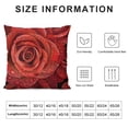 thumbnail image 5 of SHANXI Throw Pillow Covers Flowers Rose Red Pink Purple Yellow Print Cushion Cover Soft Pillow Cases for Home Sofa Bed Chair Car Office Decorative 18x18in, 5 of 5