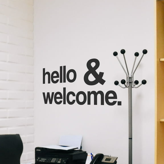 Hello and Welcome Wall Decal Sticker Quote Vinyl Wall Art Decor