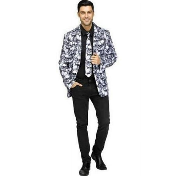 Skull Jacket and Tie Men's Adult Halloween Costume