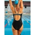 thumbnail image 3 of Attraco Women's One-piece Sports Swimsuit Color Block Water Aerobic Swimwear Bathing Suit, 3 of 6