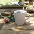 thumbnail image 6 of over&back Dinnerware Set - Stoneware Dish Set with Dinner Plates, Salad Plates, Soup Bowls, Mugs - 16-Piece All-Occasion Place Settings - Circles | White, 6 of 8