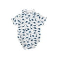 thumbnail image 3 of Douhoow Baby Boy Gentleman Jumpsuit Summer Short Sleeve Bowknot Dinosaur Bodysuit, 3 of 9