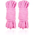 thumbnail image 1 of 2 Pack Soft Cotton Rope Cord Multicolor Multipurpose Craft Rope - 32 Feet/10M 8mm (Pink)by Torubia, 1 of 7