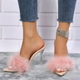 thumbnail image 2 of Amzcrzy Zapatos de mujer,Zapatos de mujer,Zapatillas de mujer, Sandalias de tacón alto y puntiagudas para mujer, zapatillas de punta abierta con tacón fino y hocico de pez Sandalias Mujer Zapatillas, 2 of 9