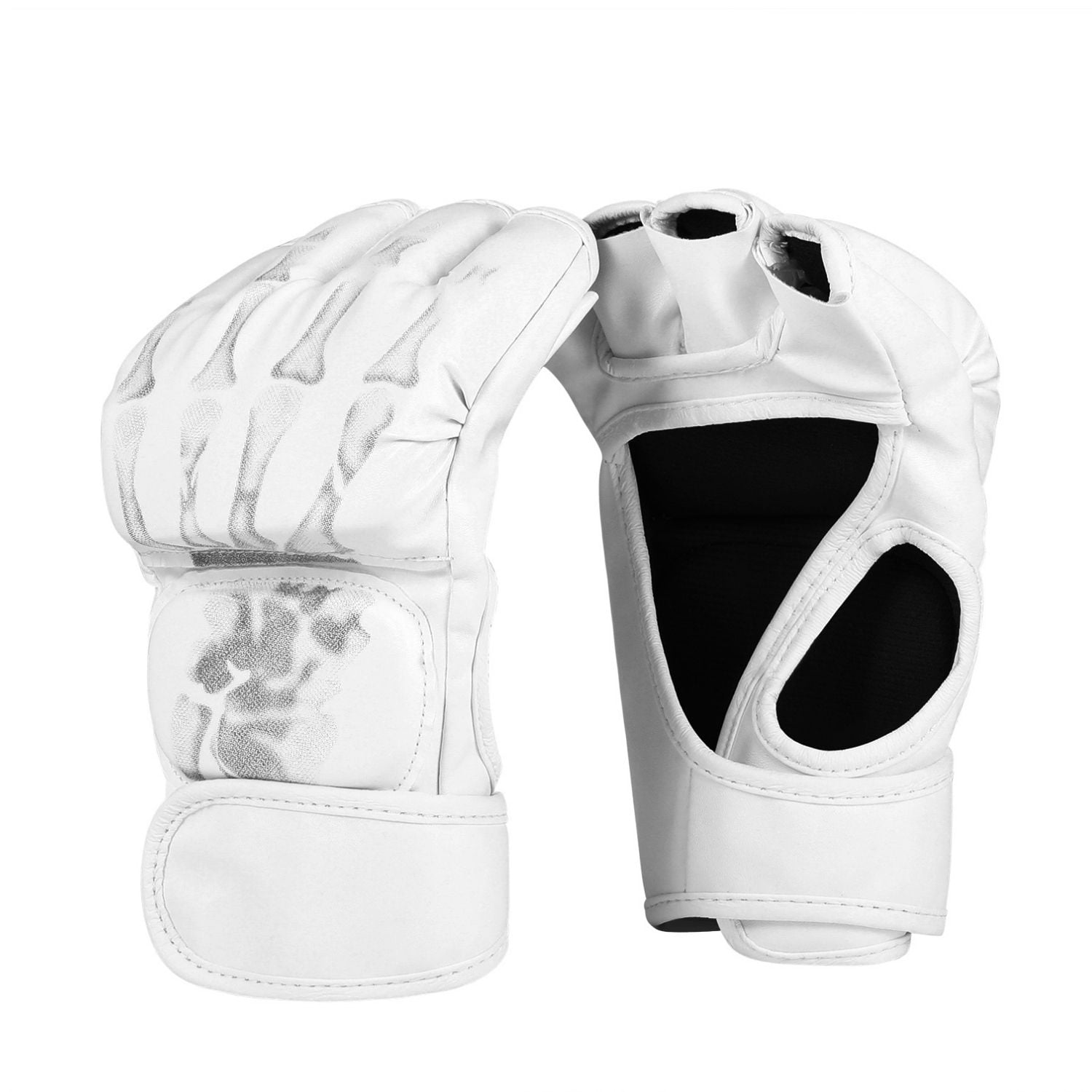 Flexzion MMA Gloves Fingerless Boxing Gloves for Men Women and Teen