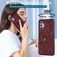 thumbnail image 6 of Allytech for Samsung Galaxy A32 5G Case with Card Holder and Ring Holder, Minimalist Wallet Case with Card Slots and Kickstand PU Leather Anti-Scratch Case for Galaxy A32 5G 6.5" 2021, Winered, 6 of 8
