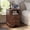 Reclaimed Barnwood, variant on KeyWhat 2-Drawer Nightstand with Charging Station, Farmhouse Wooden End Table for Bedroom or Living Room, Dark Rustic Oak