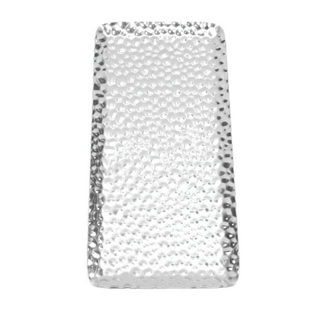 

Rectangular Tray Exquisite Decoration Hammered Tray For Bedroom Silver Gold