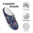 thumbnail image 5 of Lsque Underwater Animals Pattern Womens Comfort Cotton on Scuff With Memory Foam and Anti-skid Sole Slipper-35/36, 5 of 7