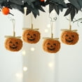 thumbnail image 5 of Konghyp 3-inch Soft Pumpkin Tree Decoration, Cute Hanging Ornament, Halloween Holiday Party Décor, Indoor Home Decoration, Fabric-Wrapped Pumpkin, Fall Thanksgiving Decoration, 5 of 6