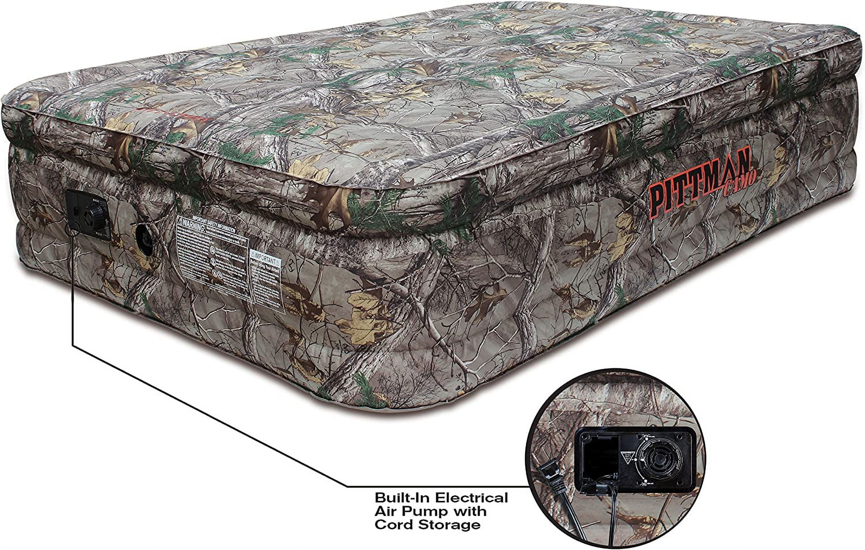 Series Indoor  Outdoor Waterproof Air Mattress with Built-in Electrical Air Pump, Queen 20-inches Tall, Realtree Camo