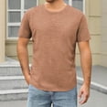 thumbnail image 2 of Yeaiivve Running T-Shirts for Men Sport Tops Moisture Wicking Athletic T Shirts Comfy Lightweight Breathable Workout Tees Shirts Brown,XL, 2 of 7