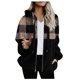 thumbnail image 2 of Pntutb Moda Mujer Cremallera Cuello en V Jersey tops Blusa de manga larga con capucha Sudadera Pntutb Pntutb-3478, 2 of 6