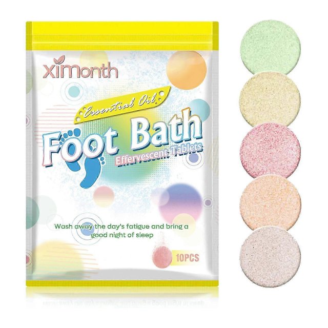XIMONTH 10pcs Foot Bath Tablets Bubble Tablets Remove Dead Skin Fatigue and Foot Odor Keeping Your Feet Fresh Clean and Fragrant