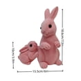 thumbnail image 3 of CQCYD Easter Decorations, Flocked Resin Bunny Figurine Home Tabletop Ornament Spring Holiday Decor ForKidsAdults Easter Basket Stuffers Party Centerpiece Gift, 3 of 6