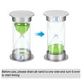 thumbnail image 4 of Uxcell 30 Minute Sand Timer, Sandy Clock, Count Down Sand Glass, Green Sands, 4 of 5