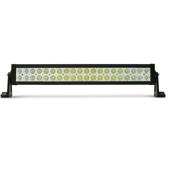 DV8 Offroad Barre Lumineuse B20CE120W3W Série Chrome; LED; Longueur 20 Pouces; Ampoule CREE 3 Watts; 120 Watts; Inondation/faisceau Spot; 10100 Lumens; Lentille Claire; Boîtier en Acier Noir