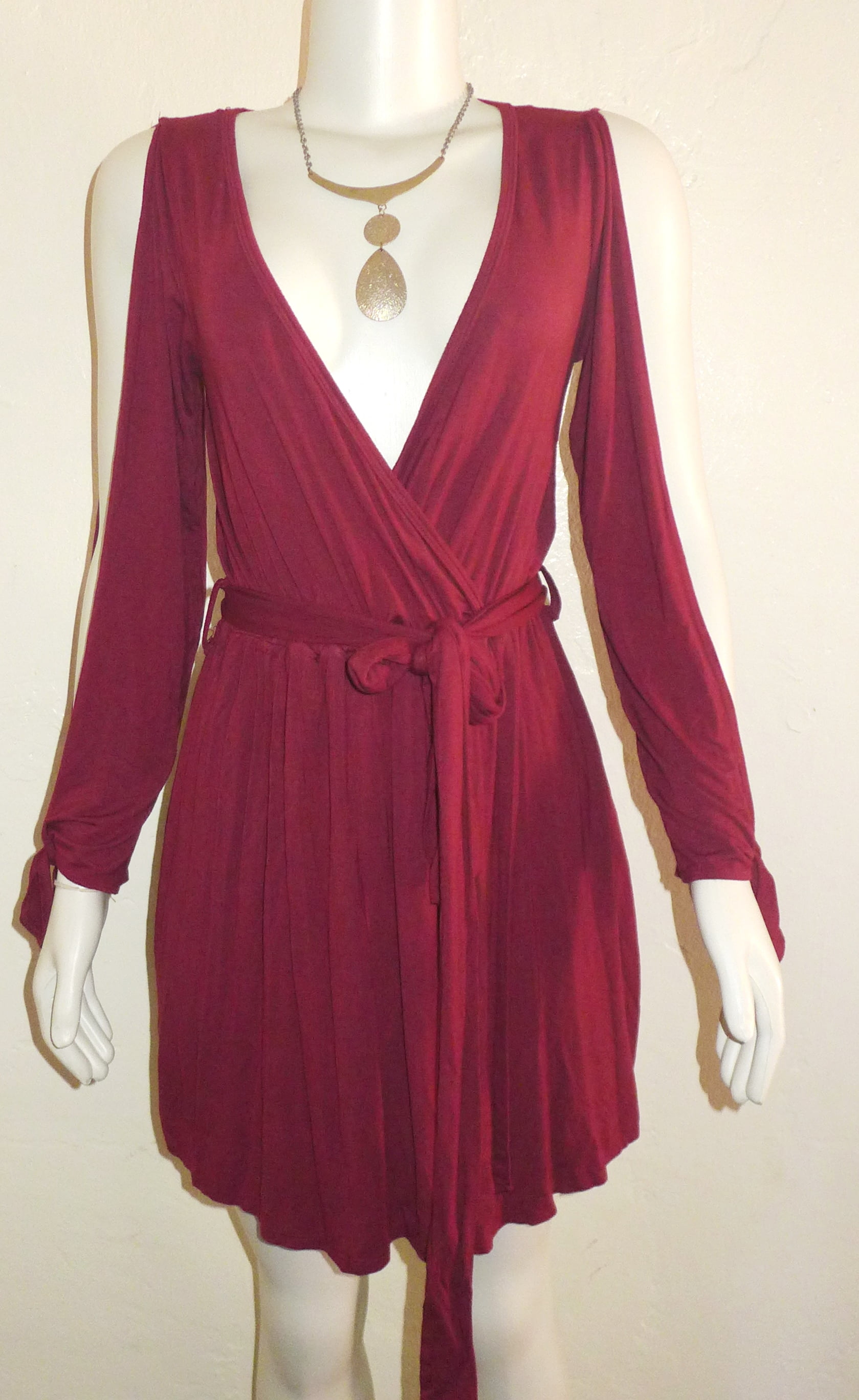 burgundy dress walmart