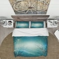 thumbnail image 3 of Designart 'Blue Winter Fantasy Forest' Cabin & Lodge Duvet Cover Set, 3 of 4