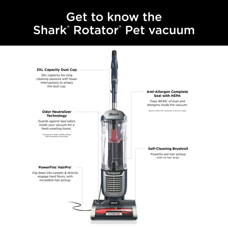 Shark Navigator pet vacuum dust cup cleaning