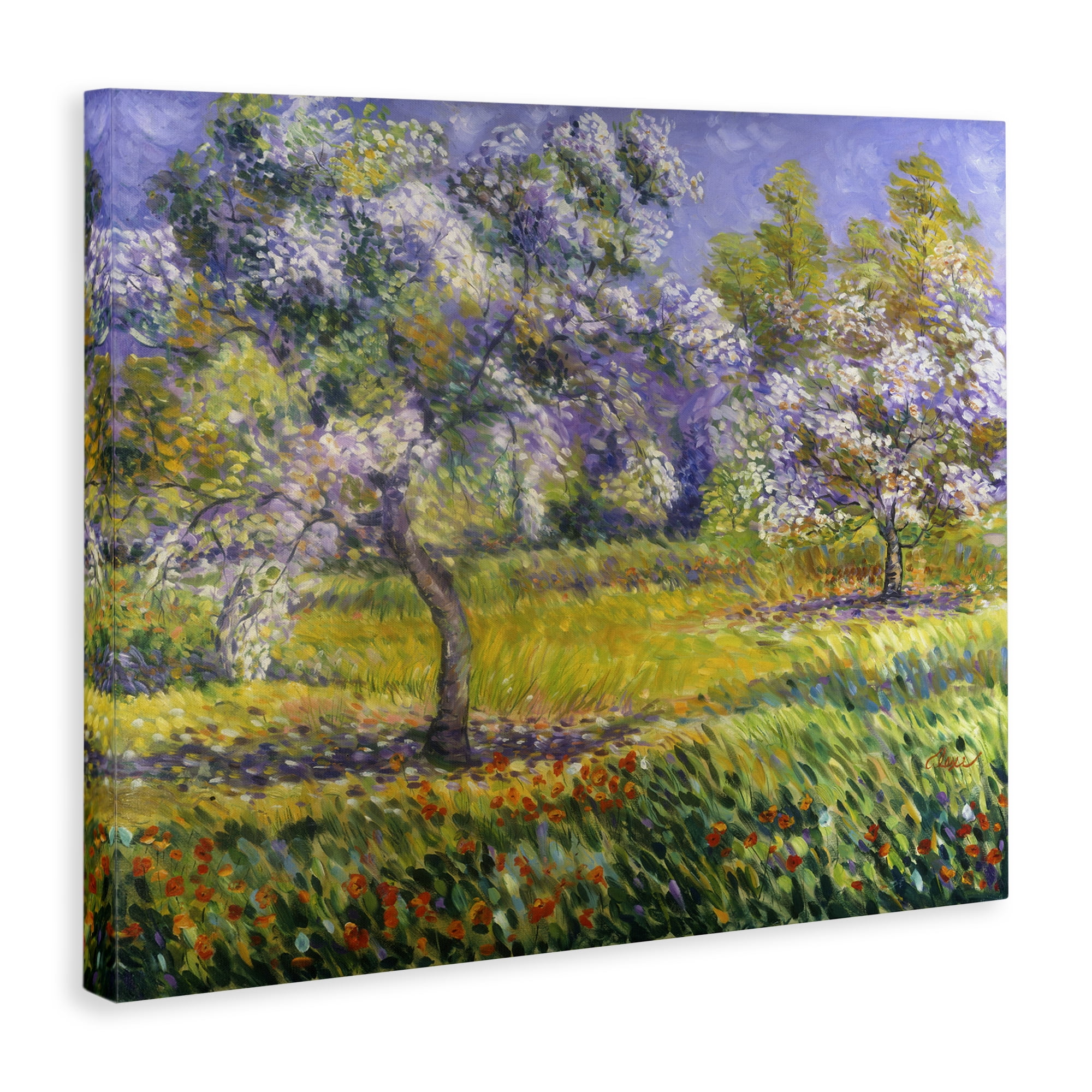Spring Blooming Trees Canvas Art, 30 x 24, Design By Artist Alexi Fine