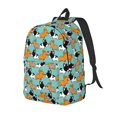 thumbnail image 1 of Disketp Cute French Bulldog Mochila de Lona Estampada, Mochila Escolar de Viaje Ligera para Estudiantes y Portátil-Medium, 1 of 5