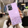 thumbnail image 5 of Compatible with Xiaomi Poco X5 Case Cute Glitter Clear Sparkly Cases Shockproof Redmi Note 12 5G / Poco X5 Phone Case for Women Girls Silicone Slim Bling Protective Cover (Purple), 5 of 7