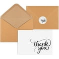 thumbnail image 1 of xianyou-34 PCS Baby Shower Thank You Cards With Envelopes 3.5”x5”, Blank Dark White Thank You Notes With Envelopes Set, Brown Paper Envelopes and Stickers Wedding Thank You Cards With Envelopes, 1 of 4