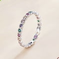 thumbnail image 2 of Minnieouse Anillo de mujer Acero inoxidable Chapado en plata Anillos de moda Decoraciones de circón Joyería de novia para adornos de joyería Ropa, zapatos y accesorios Miscelánea Tipo 1 Tamaño 6, 2 of 6