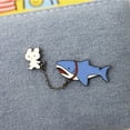 thumbnail image 4 of Cute Rabbit Shark Brooch Pin - Fun Animal Lapel Pin for Clothing, Scarves, Bags, and Jackets - Perfect Gift for Friends, 4 of 5