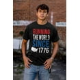 thumbnail image 5 of USA Pride America Running the World Men's Graphic T Shirt Tees Brisco Brands S, 5 of 6