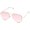 Gold Frame Pink Mirrored Lens, variant on Classic Aviator Sunglasses for Women Men Metal Frame Spring Hinges SJ1030
