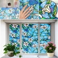 thumbnail image 2 of Coofit Flower Privacy Window Film No Glue Floral Window Film Privacy Window Cling, 2 of 10