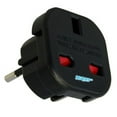 thumbnail image 2 of HQRP 2-Pack Adaptor 3 Pin United Kingdom into 2 Pin European Travel Plug Socket Adapters, 2 of 3