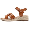 thumbnail image 2 of Women's Platform Wedge Heel Sandals - Adjustable Buckle Ankle Strap Open-Toe, Lightweight Rubber Sole Comfortable Casual Summer Sandals, 2 of 7