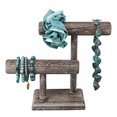 thumbnail image 3 of Exhibidor De Madera Porta Pulsera/porta Reloj Con 2 Niveles GRIS, 3 of 5