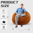 thumbnail image 6 of XIECUVA Bean Bag Chair for Adults, High-Rebound Memory Foam Beanbag Chairs with Removable Cover for Living Room Bedroom, 44 Inches, 6 of 8