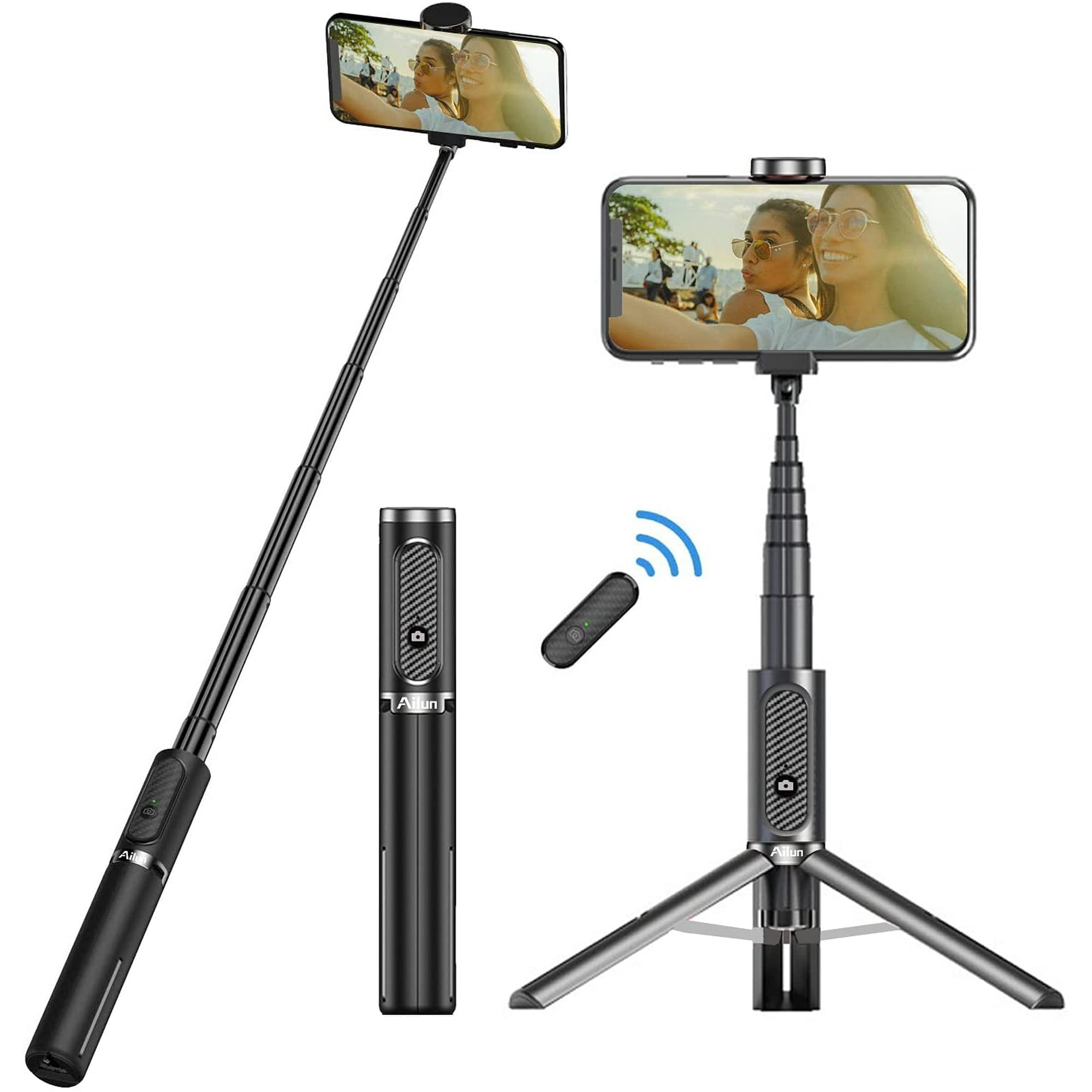 Ailun Selfie Stick Tripod,Extendable Aluminum,3 in Wireless Remote and 360 Stand Compatible with iPhone Pro/XS Max/XS/XR/X/8/7,and More Smartphones | Walmart Canada