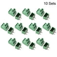 thumbnail image 2 of 2-Pin 5.08mm Pitch Right Angle PCB Screw Terminal Block Connector 10Sets, 2 of 6
