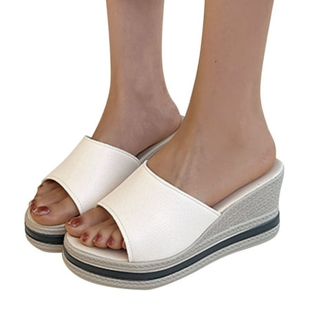 

LEEy-World Shoes for Women Womens Sandals Arch Support Flip Flops with Wide Strap Comfort Orthotic Walk Thong Style Casual Slipper Indoor and Outdoor Shoes