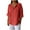 Red, variant on Staron Women's Casual Loose V-Neck 3/4 Sleeve Button Up Blouse Solid Color Basic Comfy Relaxed Fashion Top, Black S