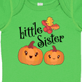 thumbnail image 4 of Inktastic Little Sister Pumpkins with Fall Leaves Girls Baby Bodysuit, 4 of 5