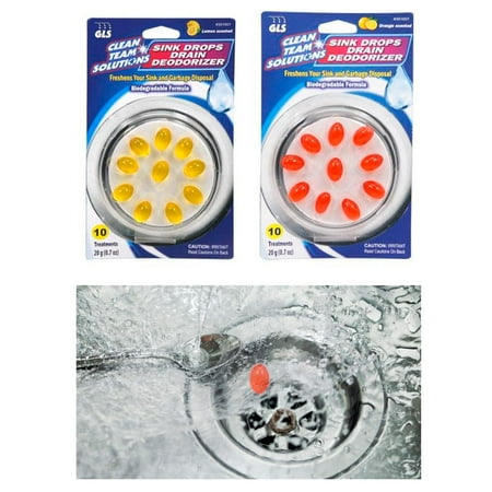 drain deodorizer sink garbage disposal scent drops lemon kitchen