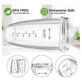 thumbnail image 5 of Blender Replacement Parts for , 2 24oz Blender Cups Replacement with To-Go Lids, 7-Fins Extractor Blade, 5 of 5