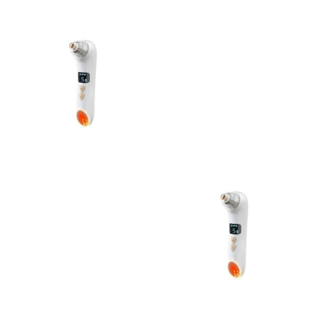 Minnieouse Eliminador de espinillas con calefacción, dispositivo de belleza Facial exfoliante para limpieza profunda de nariz ajustable Visual al Blanco 2Conjunto